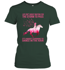 Life Is Not About Waiting Breast Cancer Hippie Peace Horse Women's T-Shirt Women's T-Shirt - jonhlittlestore88