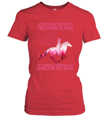 Life Is Not About Waiting Breast Cancer Hippie Peace Horse Women's T-Shirt Women's T-Shirt - jonhlittlestore88