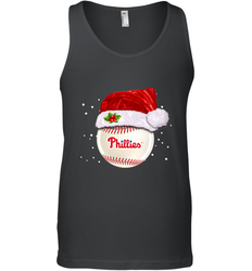 Philadelphia Phillies logo Baseball Ball Christmas Santa Hat Xmas Sport Funny Snow Men's Tank Top
