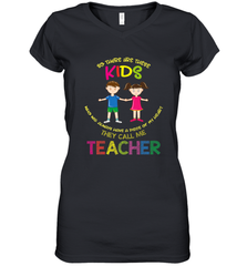 They Call Me Teacher School Kids Fun Appreciation Women's V-Neck T-Shirt Women's V-Neck T-Shirt - jonhlittlestore88