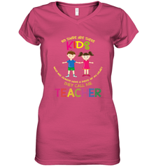 They Call Me Teacher School Kids Fun Appreciation Women's V-Neck T-Shirt Women's V-Neck T-Shirt - jonhlittlestore88