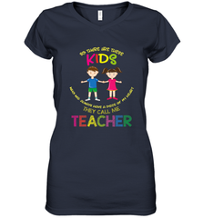 They Call Me Teacher School Kids Fun Appreciation Women's V-Neck T-Shirt Women's V-Neck T-Shirt - jonhlittlestore88