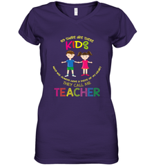 They Call Me Teacher School Kids Fun Appreciation Women's V-Neck T-Shirt Women's V-Neck T-Shirt - jonhlittlestore88
