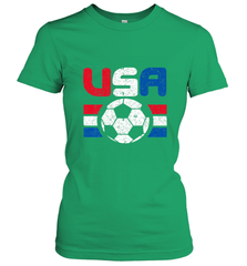 Distressed Red, White and Blue Soccer Flag Shirts of the USA Women's T-Shirt Women's T-Shirt - jonhlittlestore88