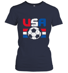 Distressed Red, White and Blue Soccer Flag Shirts of the USA Women's T-Shirt Women's T-Shirt - jonhlittlestore88