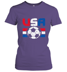 Distressed Red, White and Blue Soccer Flag Shirts of the USA Women's T-Shirt Women's T-Shirt - jonhlittlestore88