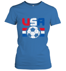 Distressed Red, White and Blue Soccer Flag Shirts of the USA Women's T-Shirt Women's T-Shirt - jonhlittlestore88