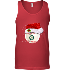 Oakland Athletics Logo Baseball Ball Christmas Santa Hat Xmas Sport Funny Snow Men's Tank Top Men's Tank Top - jonhlittlestore88