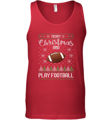 NFL Merry Christmas and Play Football Sports TV Snow Men's Tank Top Men's Tank Top - jonhlittlestore88