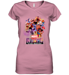 Marvel Rising Secret Warriors Hero Action Pose Collage Women's V-Neck T-Shirt Women's V-Neck T-Shirt - jonhlittlestore88
