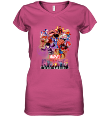 Marvel Rising Secret Warriors Hero Action Pose Collage Women's V-Neck T-Shirt Women's V-Neck T-Shirt - jonhlittlestore88