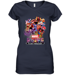 Marvel Rising Secret Warriors Hero Action Pose Collage Women's V-Neck T-Shirt Women's V-Neck T-Shirt - jonhlittlestore88