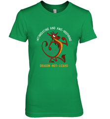 Disney Mulan Mushu Dragon Not Lizard Portrait Women's Premium T-Shirt Women's Premium T-Shirt - jonhlittlestore88