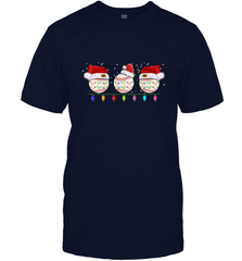 Three Baseball Balls Christmas Gift Santa Xmas lights Snow Men's T-Shirt Men's T-Shirt - jonhlittlestore88