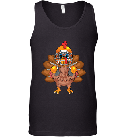 Cool Turkey Football Feathers Funny Thanksgiving Sports Gift Men's Tank Top Men's Tank Top / Black / XS Men's Tank Top - jonhlittlestore88