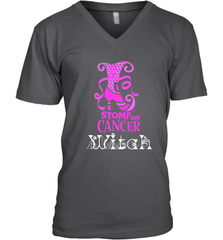 Stomp On Cancer Witch High Heel Breast Cancer Halloween Men's V-Neck Men's V-Neck - jonhlittlestore88