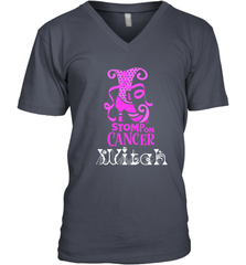 Stomp On Cancer Witch High Heel Breast Cancer Halloween Men's V-Neck Men's V-Neck - jonhlittlestore88