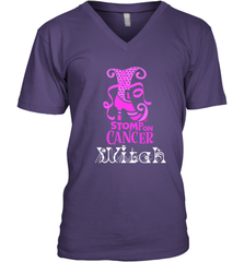 Stomp On Cancer Witch High Heel Breast Cancer Halloween Men's V-Neck Men's V-Neck - jonhlittlestore88