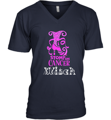Stomp On Cancer Witch High Heel Breast Cancer Halloween Men's V-Neck Men's V-Neck - jonhlittlestore88