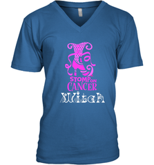 Stomp On Cancer Witch High Heel Breast Cancer Halloween Men's V-Neck Men's V-Neck - jonhlittlestore88