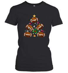 NFL Christmas Pajama Football Christmas Ornaments Tree Xmas Gift Women's T-Shirt