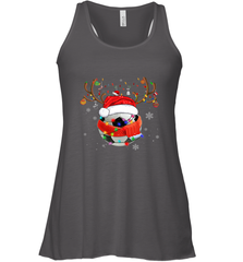 Santa Hat Soccer Reindeer Christmas Funny Players Football Women's Racerback Tank Women's Racerback Tank - jonhlittlestore88
