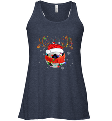 Santa Hat Soccer Reindeer Christmas Funny Players Football Women's Racerback Tank Women's Racerback Tank - jonhlittlestore88