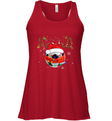 Santa Hat Soccer Reindeer Christmas Funny Players Football Women's Racerback Tank