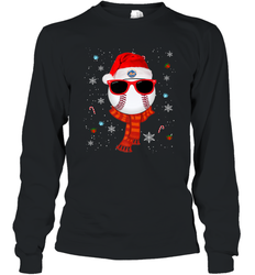 New York Mets Logo Christmas Baseball Player Glasses Santa Hat Pajama Gift Long Sleeve T-Shirt