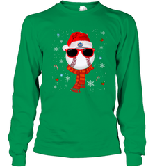 New York Mets Logo Christmas Baseball Player Glasses Santa Hat Pajama Gift Long Sleeve T-Shirt Long Sleeve T-Shirt - jonhlittlestore88