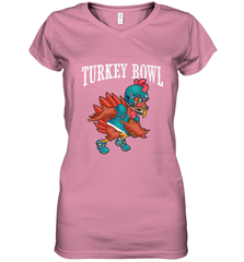 Cool Turkey Bowl _ Funny Thanksgiving Football Player Women's V-Neck T-Shirt Women's V-Neck T-Shirt - jonhlittlestore88