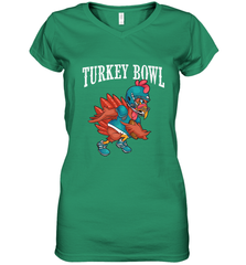 Cool Turkey Bowl _ Funny Thanksgiving Football Player Women's V-Neck T-Shirt Women's V-Neck T-Shirt - jonhlittlestore88