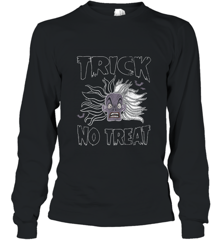 Disney Dalmatians Cruella Trick No Treat Halloween Long Sleeve T-Shirt Long Sleeve T-Shirt / Black / S Long Sleeve T-Shirt - jonhlittlestore88