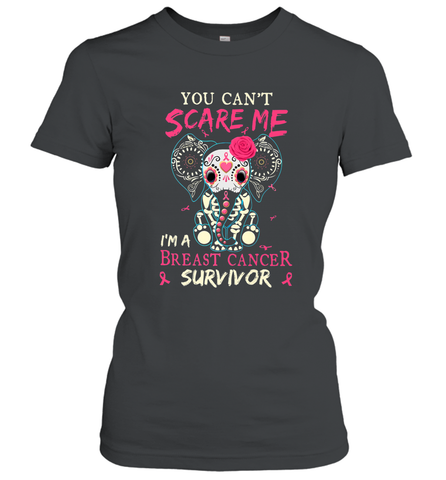 You can't Scare Me I'm Breast Cancer Survivor Elephant Funny Women's T-Shirt Women's T-Shirt / Black / S Women's T-Shirt - jonhlittlestore88