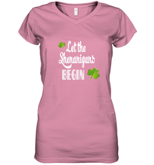 Let the Shenanigans begin Lucky St Patricks Day Shirt Women's V-Neck T-Shirt Women's V-Neck T-Shirt - jonhlittlestore88
