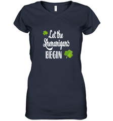 Let the Shenanigans begin Lucky St Patricks Day Shirt Women's V-Neck T-Shirt Women's V-Neck T-Shirt - jonhlittlestore88