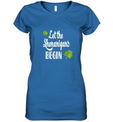 Let the Shenanigans begin Lucky St Patricks Day Shirt Women's V-Neck T-Shirt Women's V-Neck T-Shirt - jonhlittlestore88