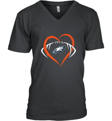 NFL Philadelphia Eagles Heart Love Football Men's V-Neck