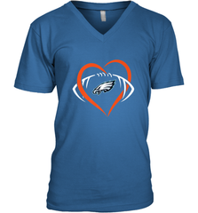 NFL Philadelphia Eagles Heart Love Football Men's V-Neck Men's V-Neck - jonhlittlestore88