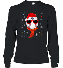 Minnesota Twins Logo Christmas Baseball Player Glasses Santa Hat Pajama Gift Long Sleeve T-Shirt Long Sleeve T-Shirt - jonhlittlestore88