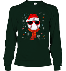Minnesota Twins Logo Christmas Baseball Player Glasses Santa Hat Pajama Gift Long Sleeve T-Shirt Long Sleeve T-Shirt - jonhlittlestore88