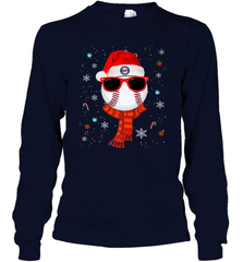 Minnesota Twins Logo Christmas Baseball Player Glasses Santa Hat Pajama Gift Long Sleeve T-Shirt Long Sleeve T-Shirt - jonhlittlestore88