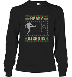 NFL Mens Funny Ugly Christmas Football Sport Team Kicker Gift Long Sleeve T-Shirt