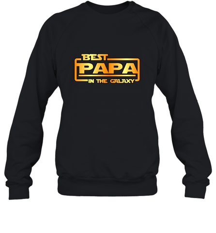 The best Papa in the galaxy Crewneck Sweatshirt Crewneck Sweatshirt / Black / S Apparel - jonhlittlestore88