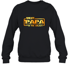 The best Papa in the galaxy Crewneck Sweatshirt Apparel - jonhlittlestore88