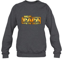 The best Papa in the galaxy Crewneck Sweatshirt Apparel - jonhlittlestore88