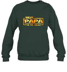 The best Papa in the galaxy Crewneck Sweatshirt Apparel - jonhlittlestore88
