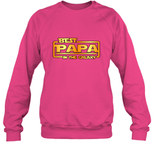 The best Papa in the galaxy Crewneck Sweatshirt Apparel - jonhlittlestore88