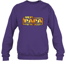 The best Papa in the galaxy Crewneck Sweatshirt Apparel - jonhlittlestore88
