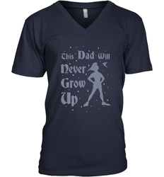 Disney Peter Pan This Dad Will Never Grow Up Men's V-Neck